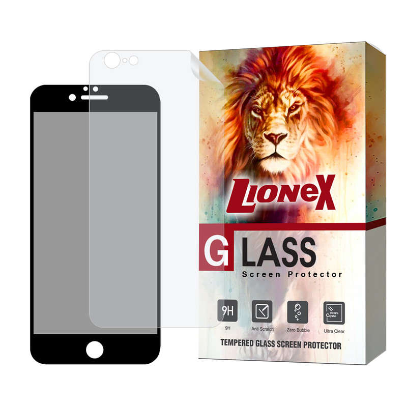محافظ صفحه نمایش حریم شخصی لایونکس مدل FULLPRIVNANOL مناسب برای گوشی موبایل اپل iPhone 6s / 6 به همراه محافظ پشت گوشی