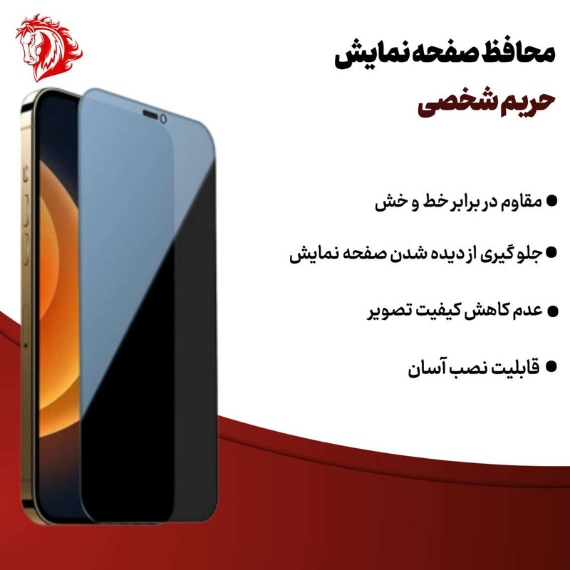 محافظ صفحه نمایش سرامیکی حریم شخصی هورس مدل PRIVATECRH مناسب برای گوشی موبایل هواوی Y6 2019