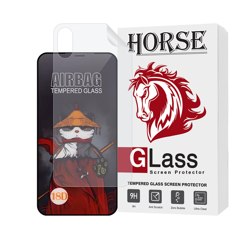 محافظ صفحه نمایش هورس مدل AIRNABKHO مناسب برای گوشی موبایل اپل iPhone Xs / X به همراه محافظ پشت گوشی