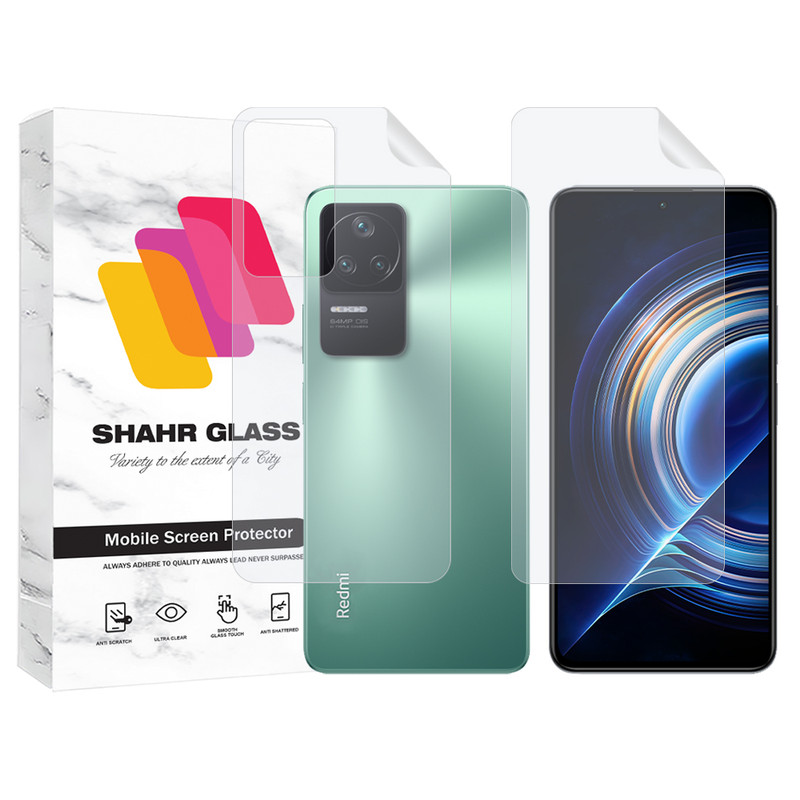 محافظ صفحه نمایش شهر گلس مدل MTNANFBSH مناسب برای گوشی موبایل شیائومی Redmi K50 به همراه محافظ پشت گوشی