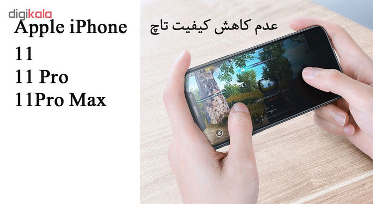 محافظ صفحه نمایش 5D لایونکس مدل USS مناسب برای گوشی موبایل اپل iPhone 11 Pro Max