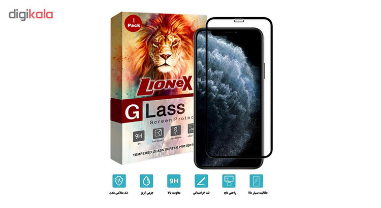 محافظ صفحه نمایش 5D لایونکس مدل USS مناسب برای گوشی موبایل اپل iPhone 11 Pro Max