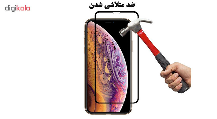 محافظ صفحه نمایش 5D لایونکس مدل CRM مناسب برای گوشی موبایل اپل iPhone XS