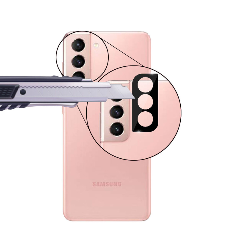 محافظ لنز دوربین شهر گلس مدل LFUL مناسب برای گوشی موبایل سامسونگ Galaxy S22 5G