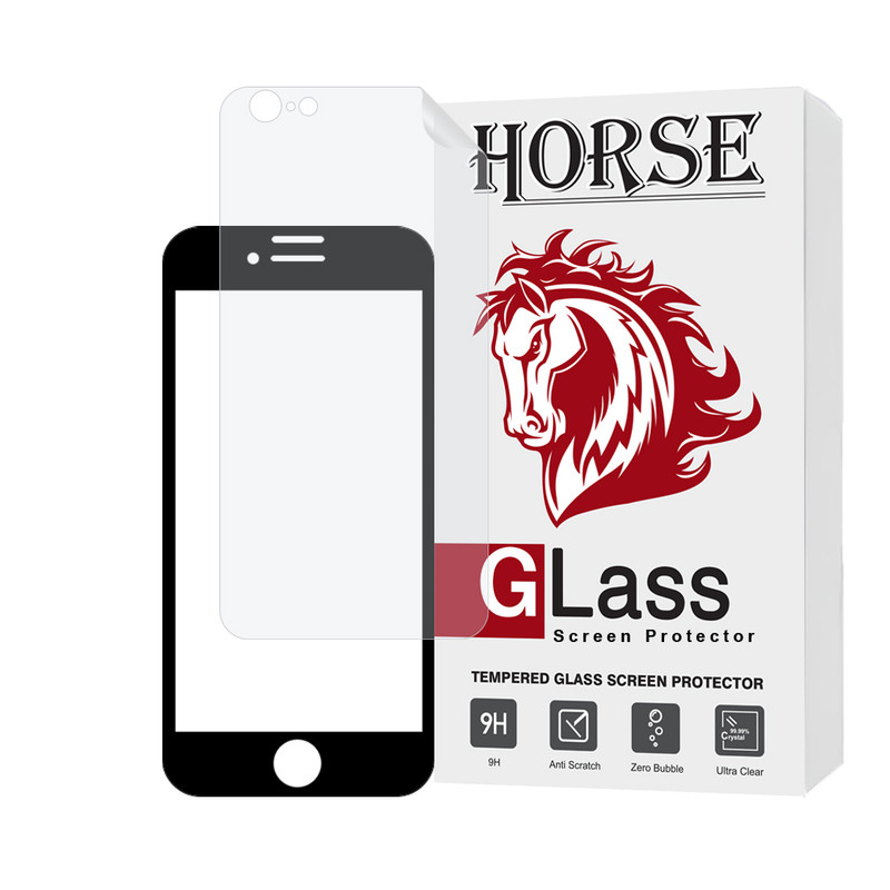 محافظ صفحه نمایش سرامیک شفاف هورس مدل CERAMICNANOHO مناسب برای گوشی موبایل اپل iPhone 6s Plus / 6 Plus به همراه محافظ پشت گوشی