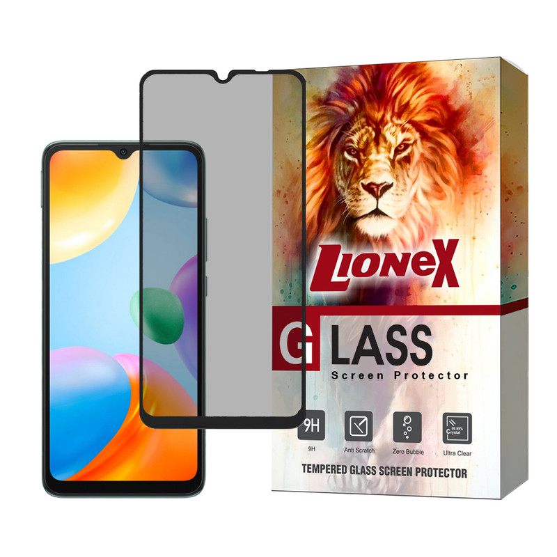 محافظ صفحه نمایش سرامیکی حریم شخصی لایونکس مدل CERPRIVL مناسب برای گوشی موبایل شیائومی Redmi 10C / Redmi 10 India / Redmi 10 Power / Redmi 12C / Poco C55 / Redmi A3
