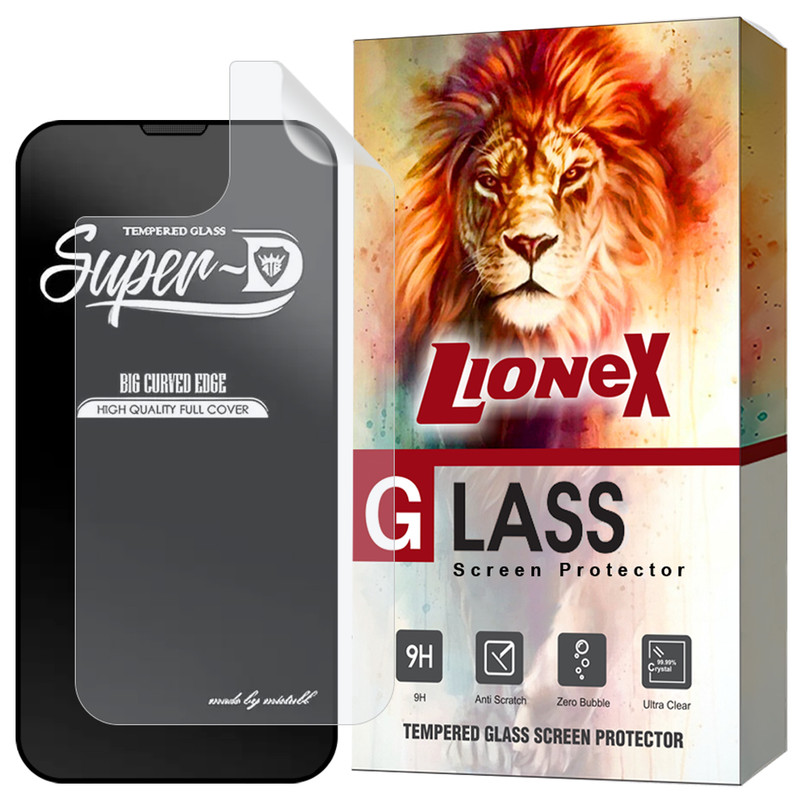محافظ صفحه نمایش لایونکس مدل SUNL مناسب برای گوشی موبایل اپل iPhone 14 به همراه محافظ پشت گوشی