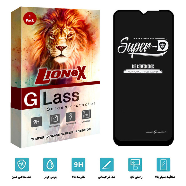 محافظ صفحه نمایش لایونکس مدل SUPERD مناسب برای گوشی موبایل شیائومی Redmi 9 / 9A / 9AT