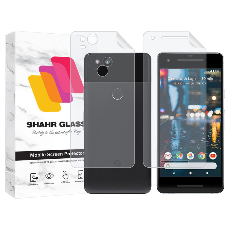 محافظ صفحه نمایش شهر گلس مدل MTNANFBSH مناسب برای گوشی موبایل گوگل Pixel 2 به همراه محافظ پشت گوشی