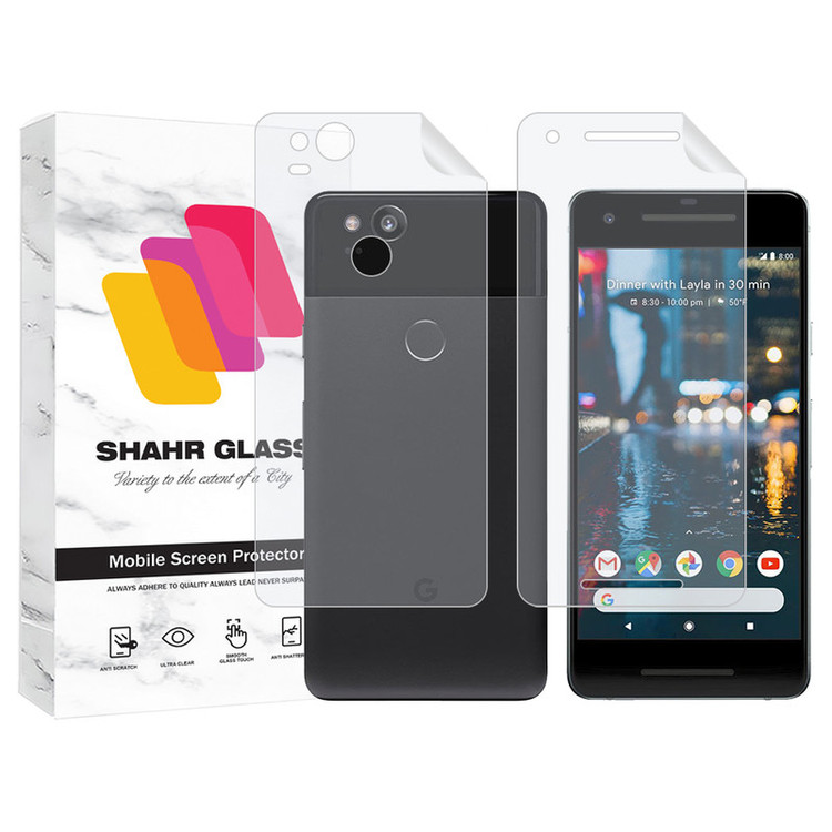 محافظ صفحه نمایش شهر گلس مدل MTNANFBSH مناسب برای گوشی موبایل گوگل Pixel 2 به همراه محافظ پشت گوشی