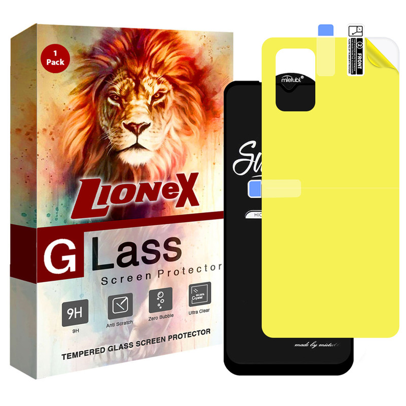 محافظ صفحه نمایش لایونکس مدل 2SN مناسب برای گوشی موبایل سامسونگ Galaxy A03s به همراه محافظ پشت گوشی