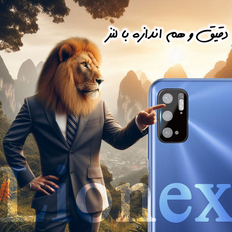 محافظ لنز دوربین لایونکس مدل LENSFUL مناسب برای گوشی موبایل شیائومی Poco M3 Pro 4G / Poco M3 Pro 5G / Redmi Note 10 5G / Redmi Note 10T 5G