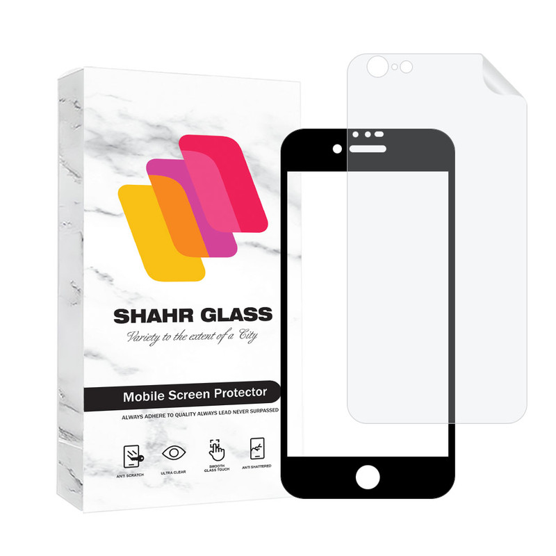 محافظ صفحه نمایش سرامیکی مات شهر گلس مدل MCERAMNANOSH مناسب برای گوشی موبایل اپل iPhone 6s / iPhone 6 به همراه محافظ پشت گوشی هیدروژل