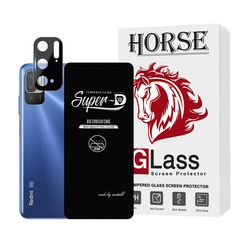محافظ صفحه نمایش هورس مدل SUPLNFUHO مناسب برای گوشی موبایل شیائومی Poco M3 Pro 4G / Poco M3 Pro 5G / Redmi Note 11 SE به همراه محافظ لنز گوشی