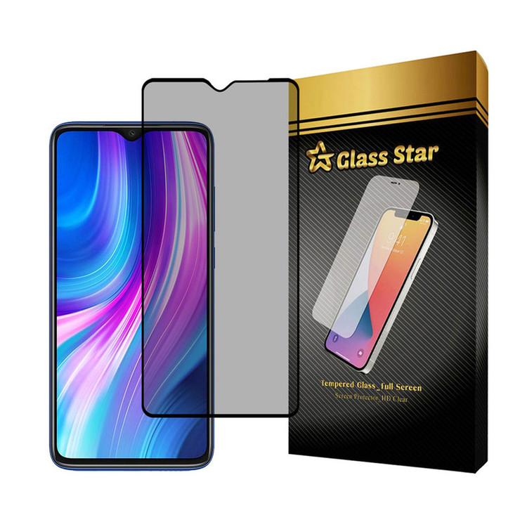 محافظ صفحه نمایش حریم شخصی گلس استار مدل PRIVFULLG مناسب برای گوشی موبایل شیائومی Redmi Note 8 Pro / Redmi 9T / Redmi 9 Power / Poco M3