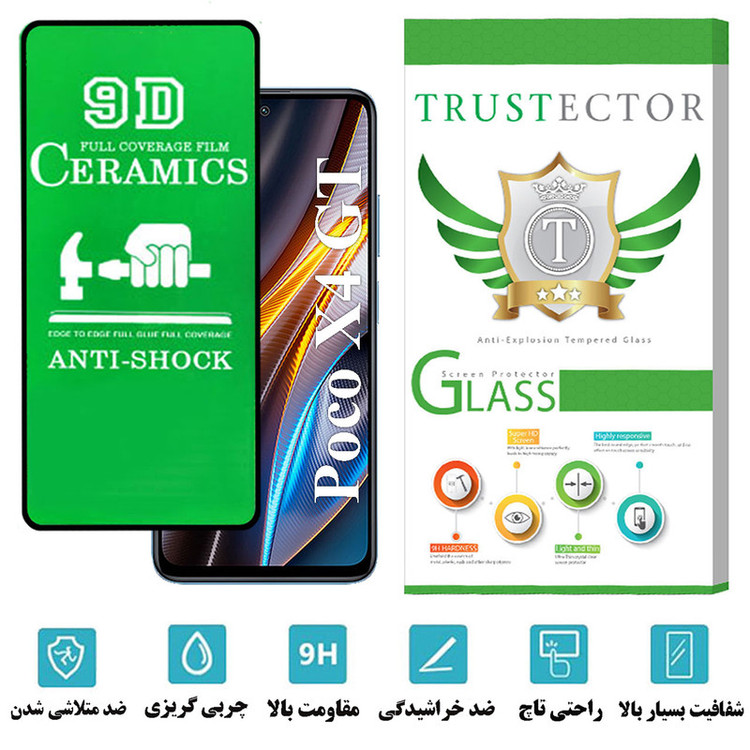 محافظ صفحه نمایش سرامیکی تراستکتور مدل CRTA مناسب برای گوشی موبایل شیائومی Poco X4 GT