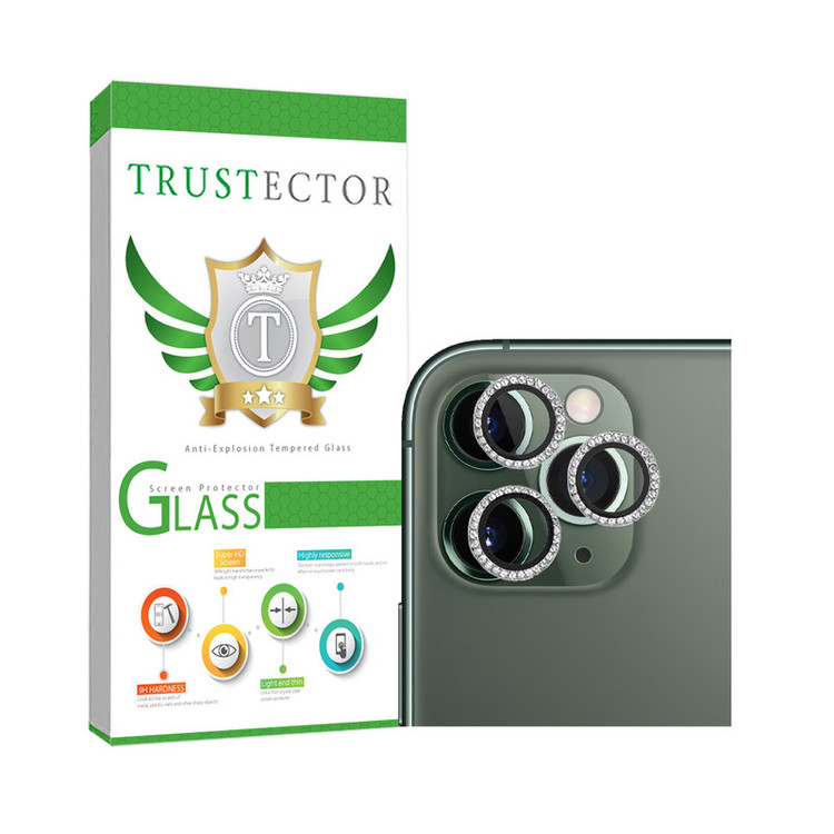 محافظ لنز دوربین نگین دار تراستکتور مدل RNGLNTR مناسب برای گوشی موبایل اپل iPhone 12 Pro / iPhone 11 Pro Max / iPhone 11 Pro