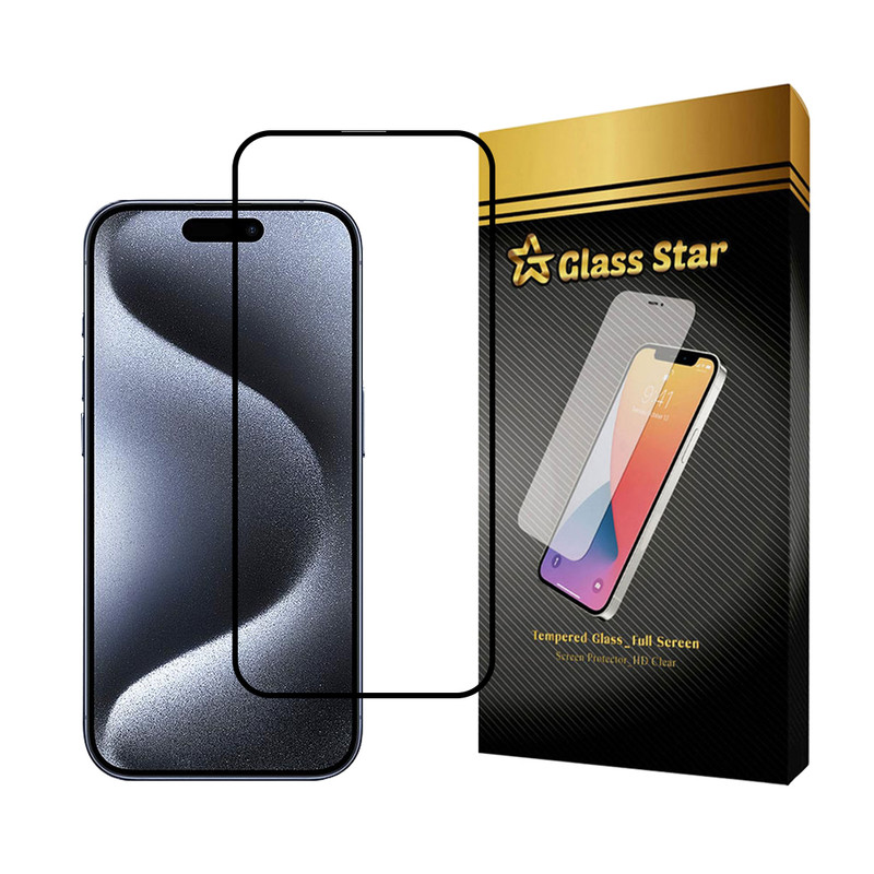 محافظ صفحه نمایش گلس استار مدل STATICG مناسب برای گوشی موبایل اپل iPhone 15 Pro