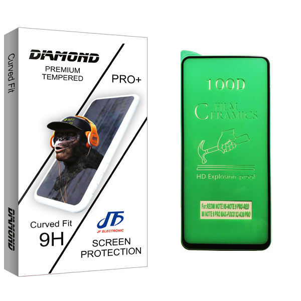 محافظ صفحه نمایش سرامیکی جی اف مدل Diamond glass مناسب برای گوشی موبایل شیائومی Redmi Note 9s