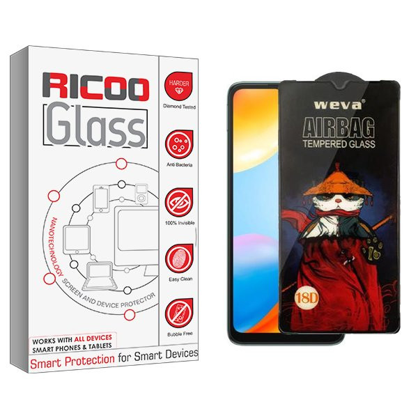 محافظ صفحه نمایش ریکو مدل RiC2 Airbag مناسب برای گوشی موبایل شیائومی Redmi 10C / Redmi 12C / Poco C40 / Redmi A3