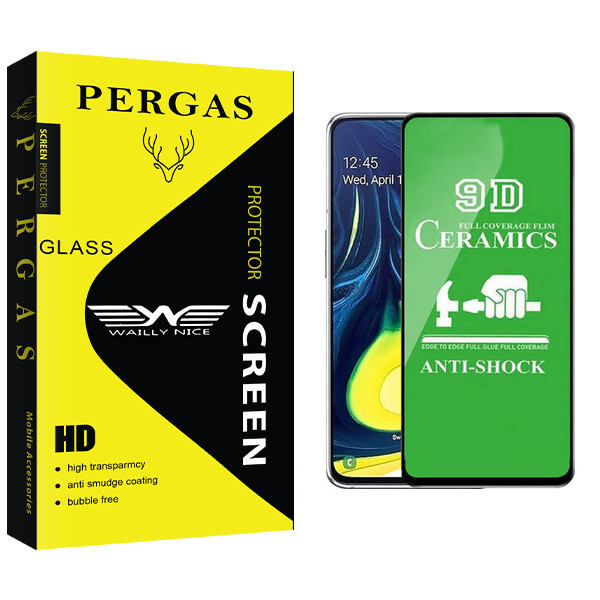 محافظ صفحه نمایش 9D وایلی نایس مدل Pergas Glass مناسب برای گوشی موبایل سامسونگ Galaxy A50 / A50s / A30