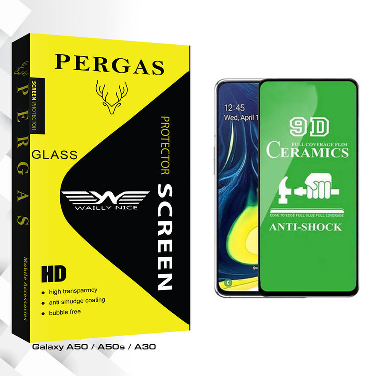 محافظ صفحه نمایش 9D وایلی نایس مدل Pergas Glass مناسب برای گوشی موبایل سامسونگ Galaxy A50 / A50s / A30