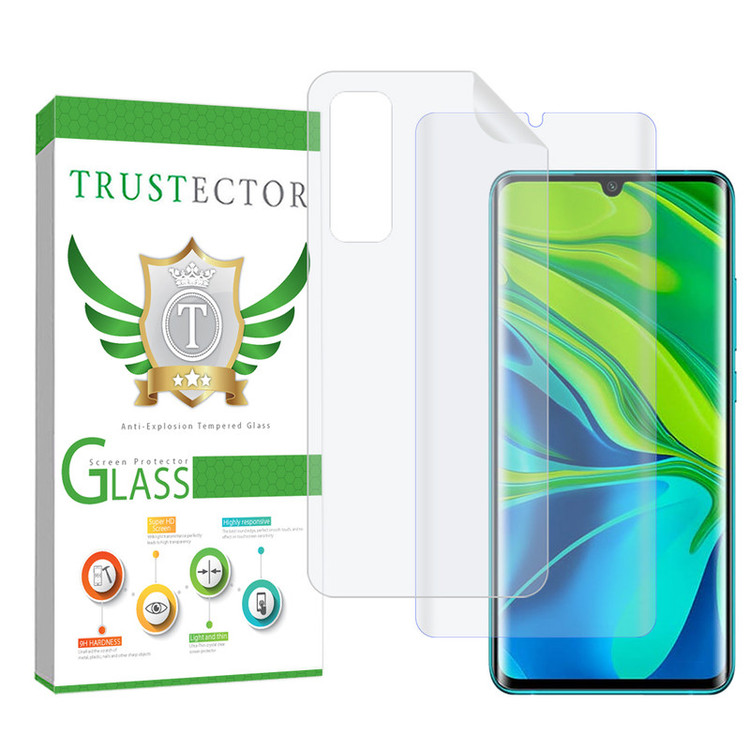 محافظ صفحه نمایش تراستکتور مدل UVNANOMTBT مناسب برای گوشی موبایل شیائومی Mi Note 10 Lite به همراه محافظ پشت گوشی
