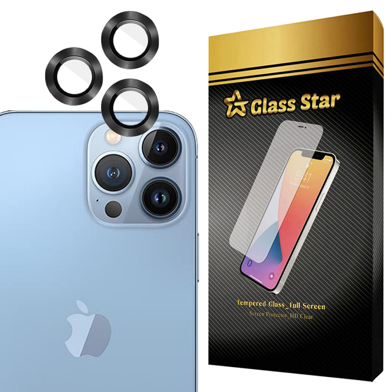 محافظ لنز دوربین فلزی گلس استار مدل GRIN مناسب برای گوشی موبایل اپل iPhone 15 Pro Max / iPhone 15 Pro