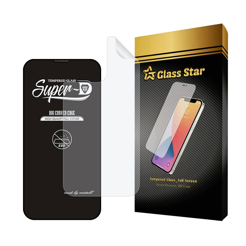 محافظ صفحه نمایش گلس استار مدل SUPNABKGS مناسب برای گوشی موبایل اپل iPhone 13 Pro Max به همراه محافظ پشت گوشی