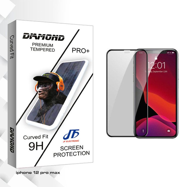 محافظ صفحه نمایش سرامیکی جی اف مدل Diamond glass مناسب برای گوشی موبایل اپل iPhone 12 Pro Max