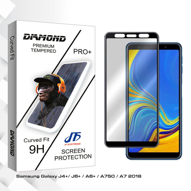 محافظ صفحه نمایش جی اف مدل Diamond glass مناسب برای گوشی موبایل سامسونگ Galaxy J4+/ J6+ / A6+ / A750 / A7 2018