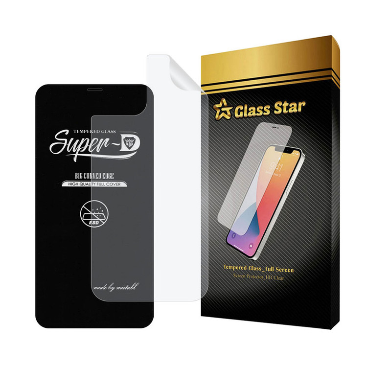 محافظ صفحه نمایش گلس استار مدل SUPNABKGS مناسب برای گوشی موبایل اپل iPhone 12 Pro به همراه محافظ پشت گوشی