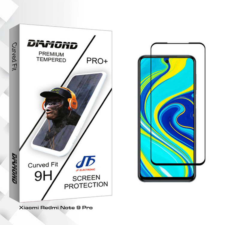 محافظ صفحه نمایش سرامیکی جی اف مدل Diamond glass مناسب برای گوشی موبایل شیائومی Redmi Note 9 Pro