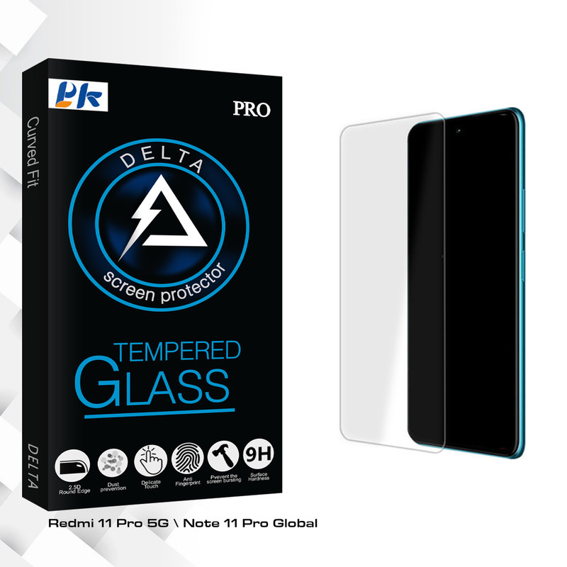 محافظ صفحه نمایش شیشه ای پی کی مدل Delta Glass MIX مناسب برای گوشی موبایل شیائومی Redmi 11 Pro 5G \ Note 11 Pro Global