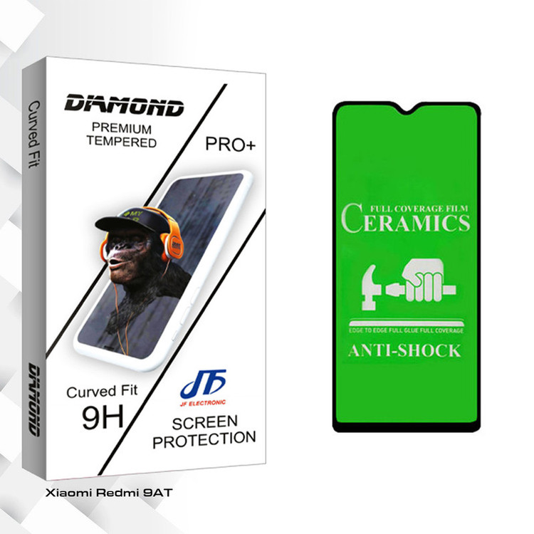 محافظ صفحه نمایش سرامیکی جی اف مدل Diamond glass مناسب برای گوشی موبایل شیائومی Redmi 9AT