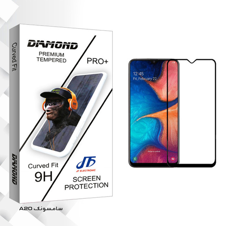 محافظ صفحه نمایش جی اف مدل Diamond glass مناسب برای گوشی موبایل سامسونگGLAXY A20