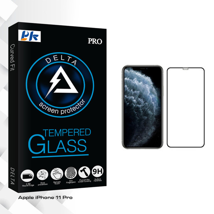 محافظ صفحه نمایش پی کی مدل Delta Glass مناسب برای گوشی موبایل اپل iPhone 11 Pro