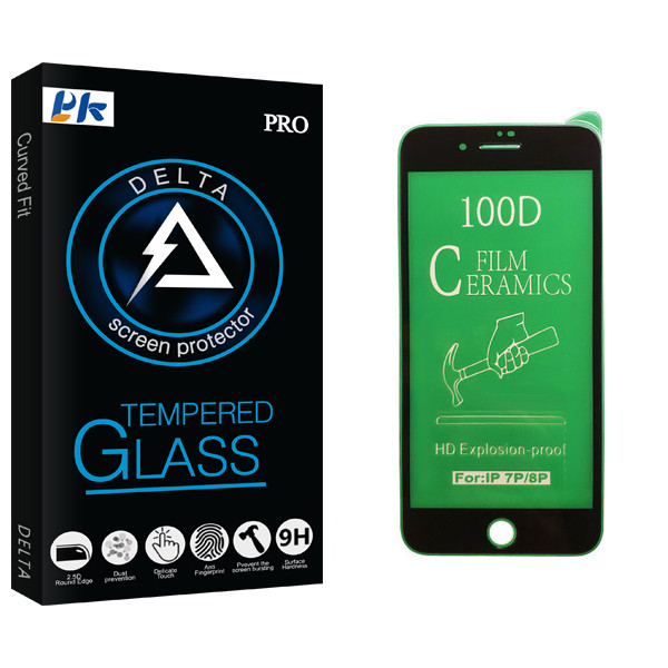 محافظ صفحه نمایش سرامیکی پی کی مدل Delta Glass مناسب برای گوشی موبایل اپل iPhone 7 Plus