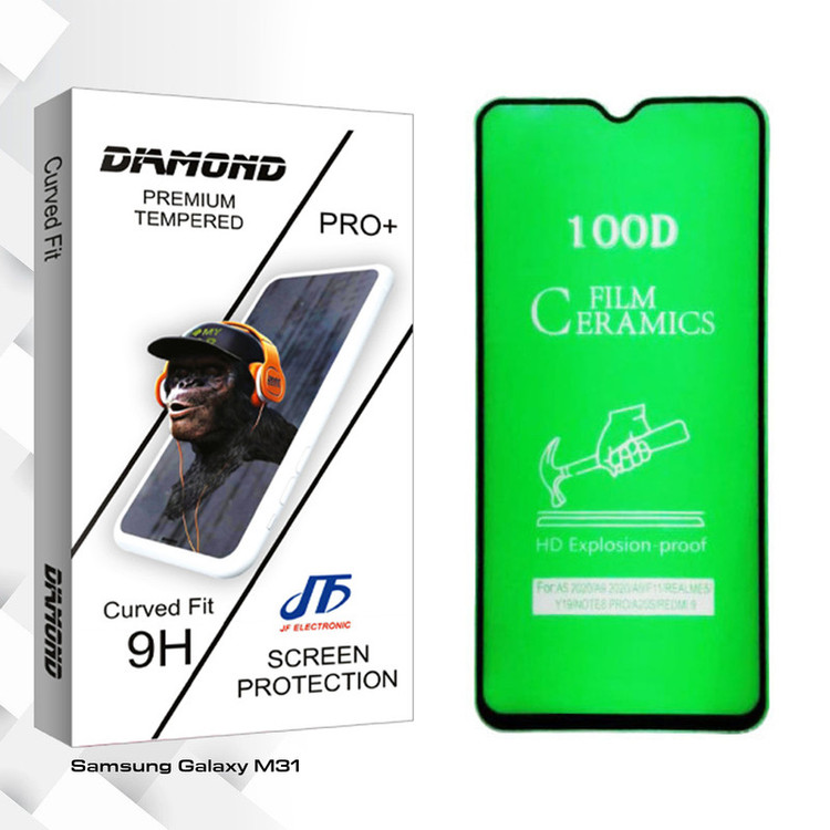 محافظ صفحه نمایش سرامیکی جی اف مدل Diamond glass مناسب برای گوشی موبایل سامسونگ Galaxy M31