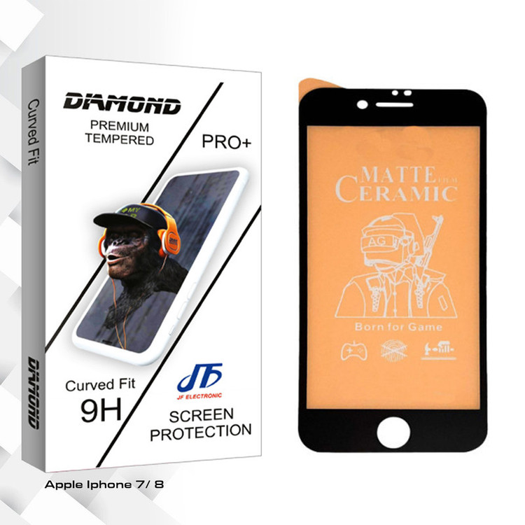 محافظ صفحه نمایش سرامیکی مات جی اف مدل Diamond glass مناسب برای گوشی موبایل اپل Iphone 7/ 8
