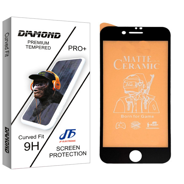 محافظ صفحه نمایش سرامیکی مات جی اف مدل Diamond glass مناسب برای گوشی موبایل اپل Iphone 7/ 8