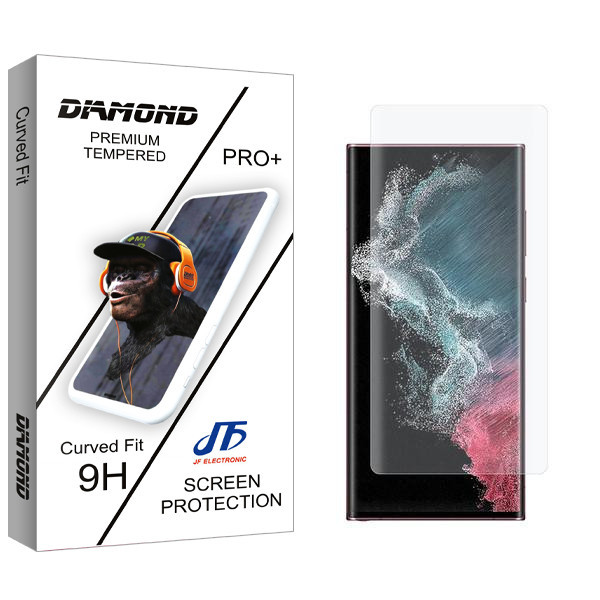 محافظ صفحه نمایش جی اف مدل Diamond S22 uv مناسب برای گوشی موبایل سامسونگ Galaxy S22 Ultra 5G