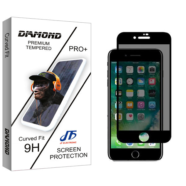 محافظ صفحه نمایش حریم شخصی جی اف مدل Diamond مناسب برای گوشی موبایل اپل iPhone 8 Plus