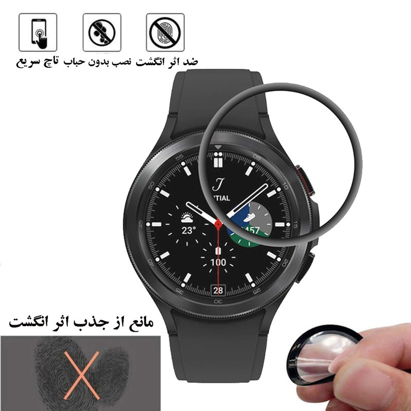 محافظ صفحه نمایش هورس مدل PMMAWH مناسب برای ساعت هوشمند سامسونگ Galaxy Watch 4 Classic 42 mm