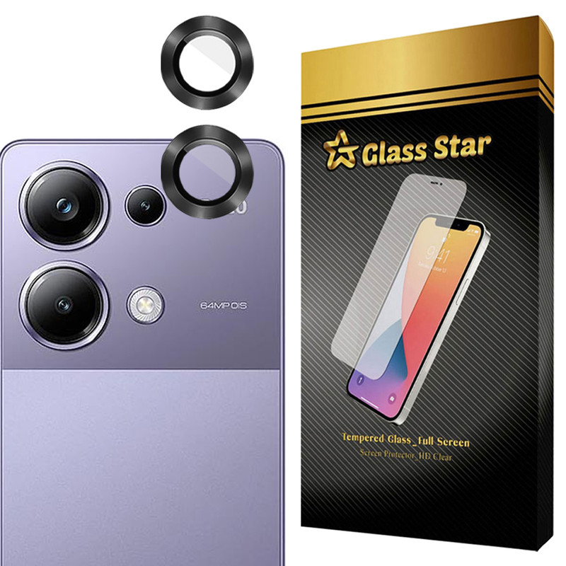 محافظ لنز دوربین فلزی گلس استار مدل GRIN مناسب برای گوشی موبایل شیائومی Poco M6 Pro 4G