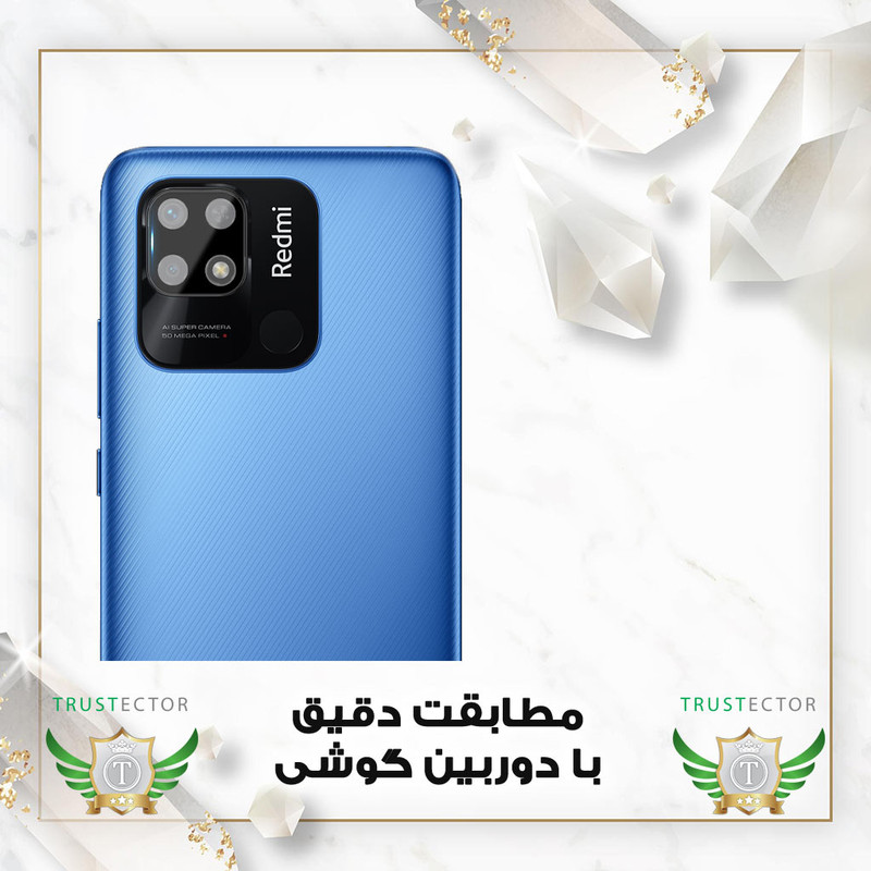 محافظ لنز دوربین تراستکتور مدل LENSFT مناسب برای گوشی موبایل شیائومی Redmi 10C / Redmi 10 Power / Poco C40