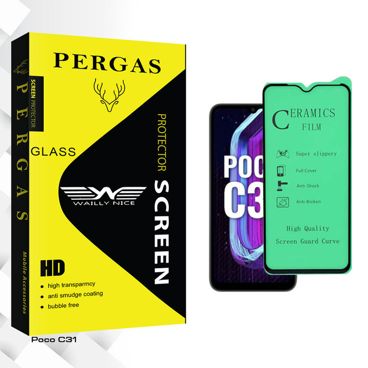 محافظ صفحه نمایش سرامیکی وایلی نایس مدل Pergas Glass مناسب برای گوشی موبایل شیائومی Poco C31
