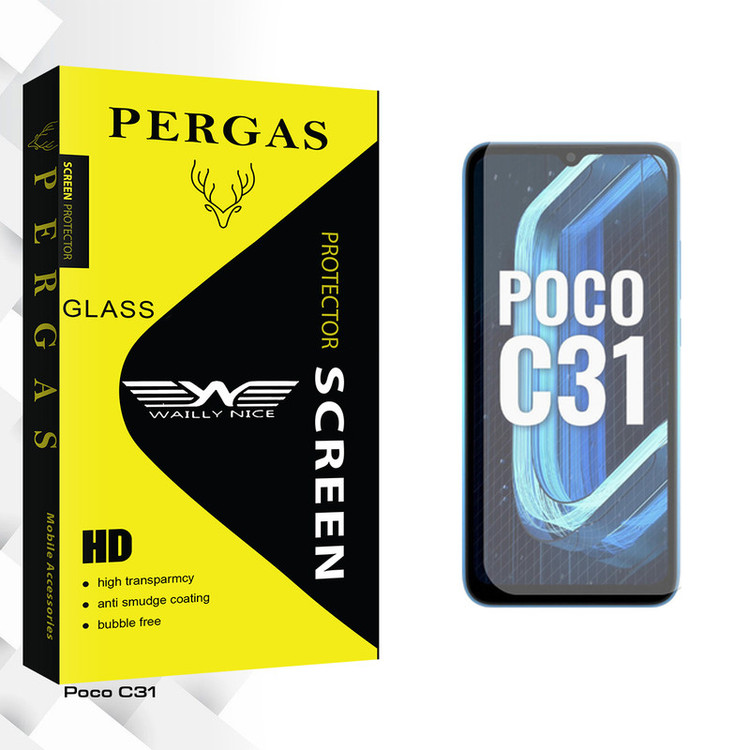 محافظ صفحه نمایش وایلی نایس مدل Pergas Glass مناسب برای گوشی موبایل شیائومی Poco C31