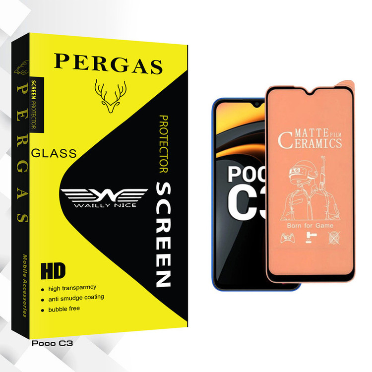 محافظ صفحه نمایش سرامیکی مات وایلی نایس مدل Pergas Glass مناسب برای گوشی موبایل شیائومی Poco C3