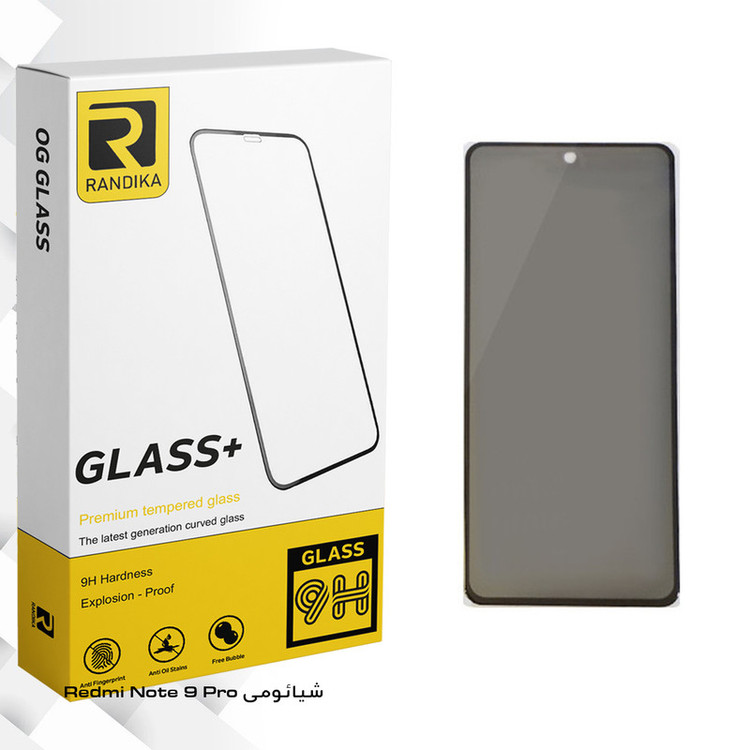 محافظ صفحه نمایش حریم شخصی راندیکا مدل Gld مناسب برای گوشی موبایل شیائومی Redmi Note 9 Pro